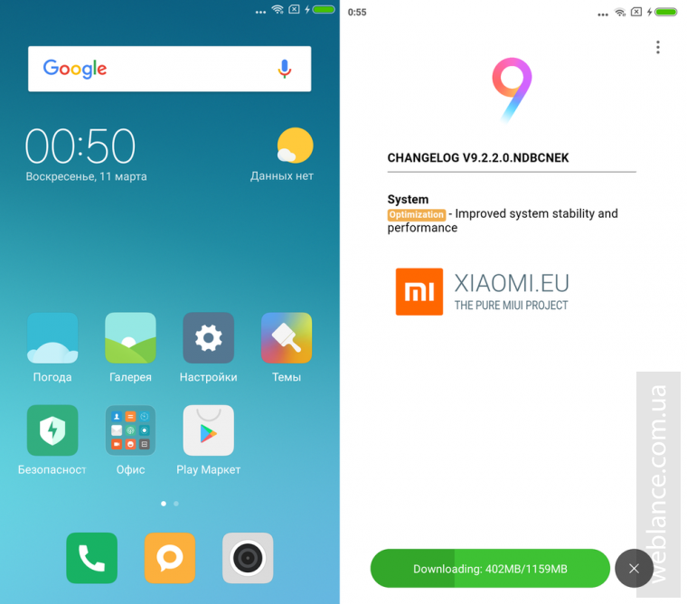 Локализованная MIUI 9.2 от Xiaomi.eu на смартфоне Mi 5X с поддержкой OTA-обновлений по воздуху